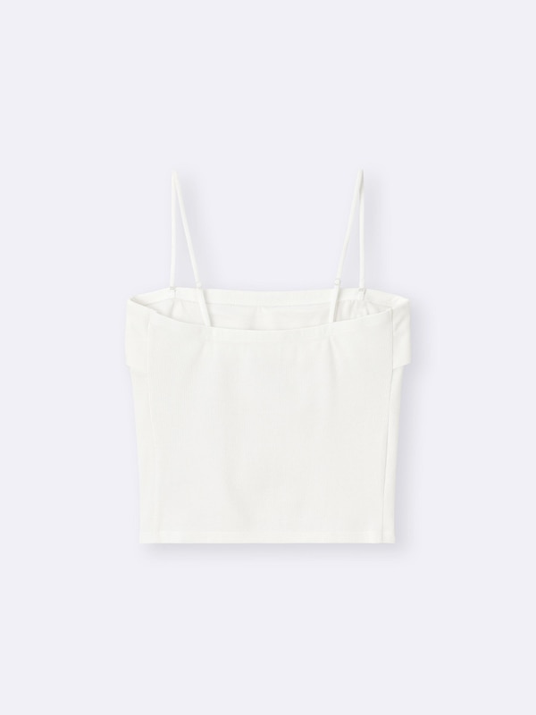 コットンブレンドリブチューブトップ(ドライ)