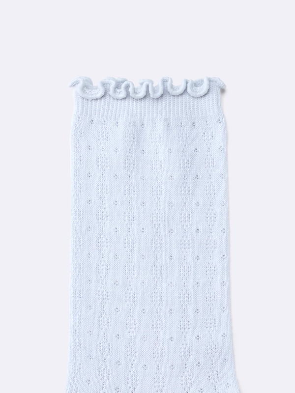 クルーソックス(透かし編み)