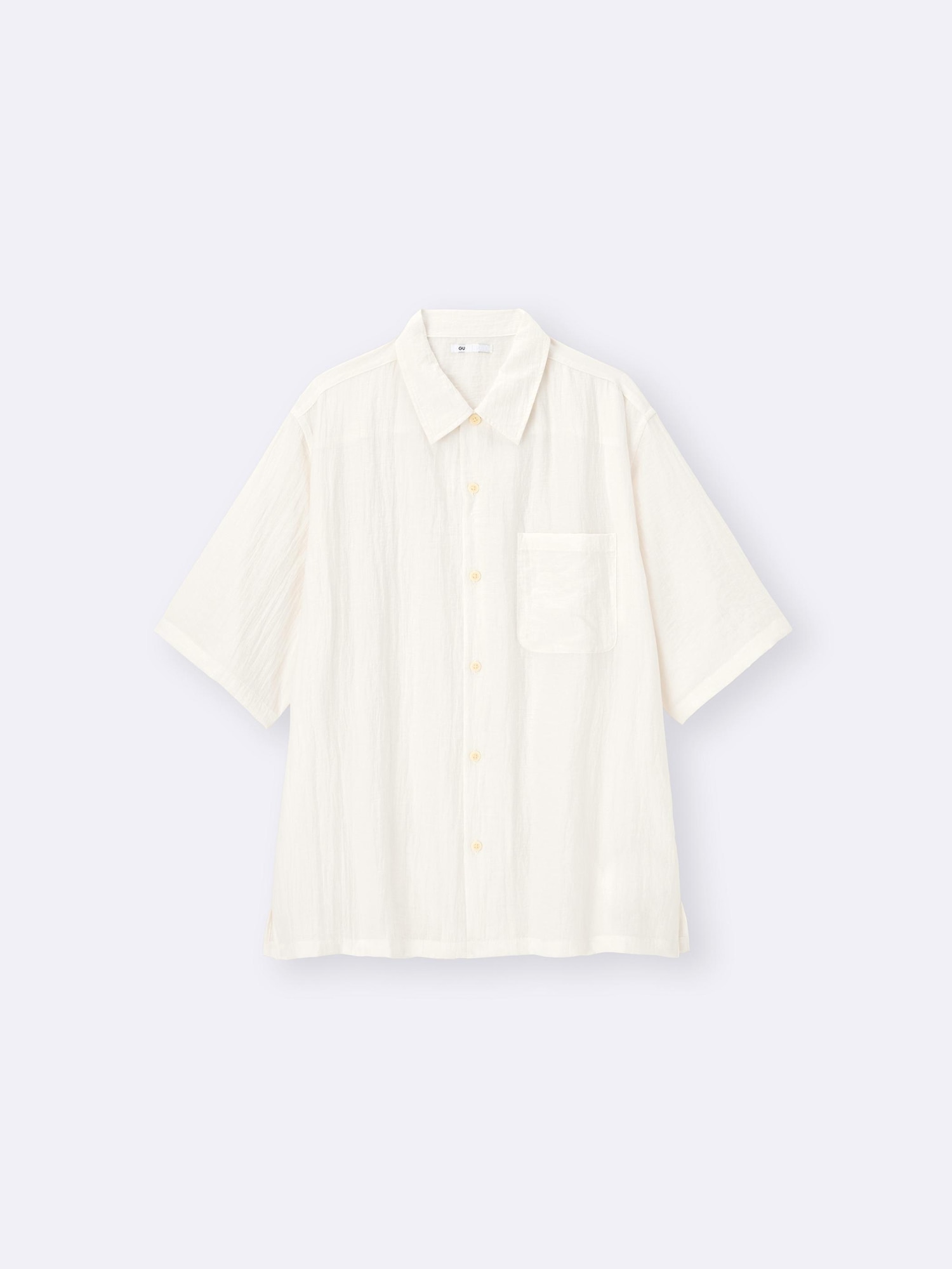 GU公式 | ライトデニムオーバーサイズワークシャツ(5分袖)