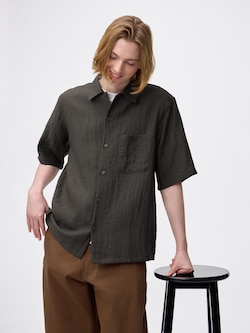テクスチャーシャツ(5分袖)