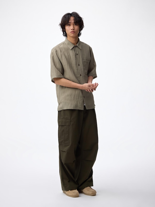 テクスチャーシャツ(5分袖)