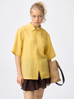 テクスチャーシャツ(5分袖)