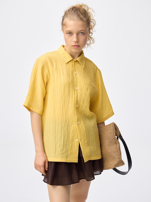 テクスチャーシャツ(5分袖)