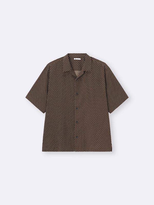 オープンカラーシャツ(5分袖)(ドット)