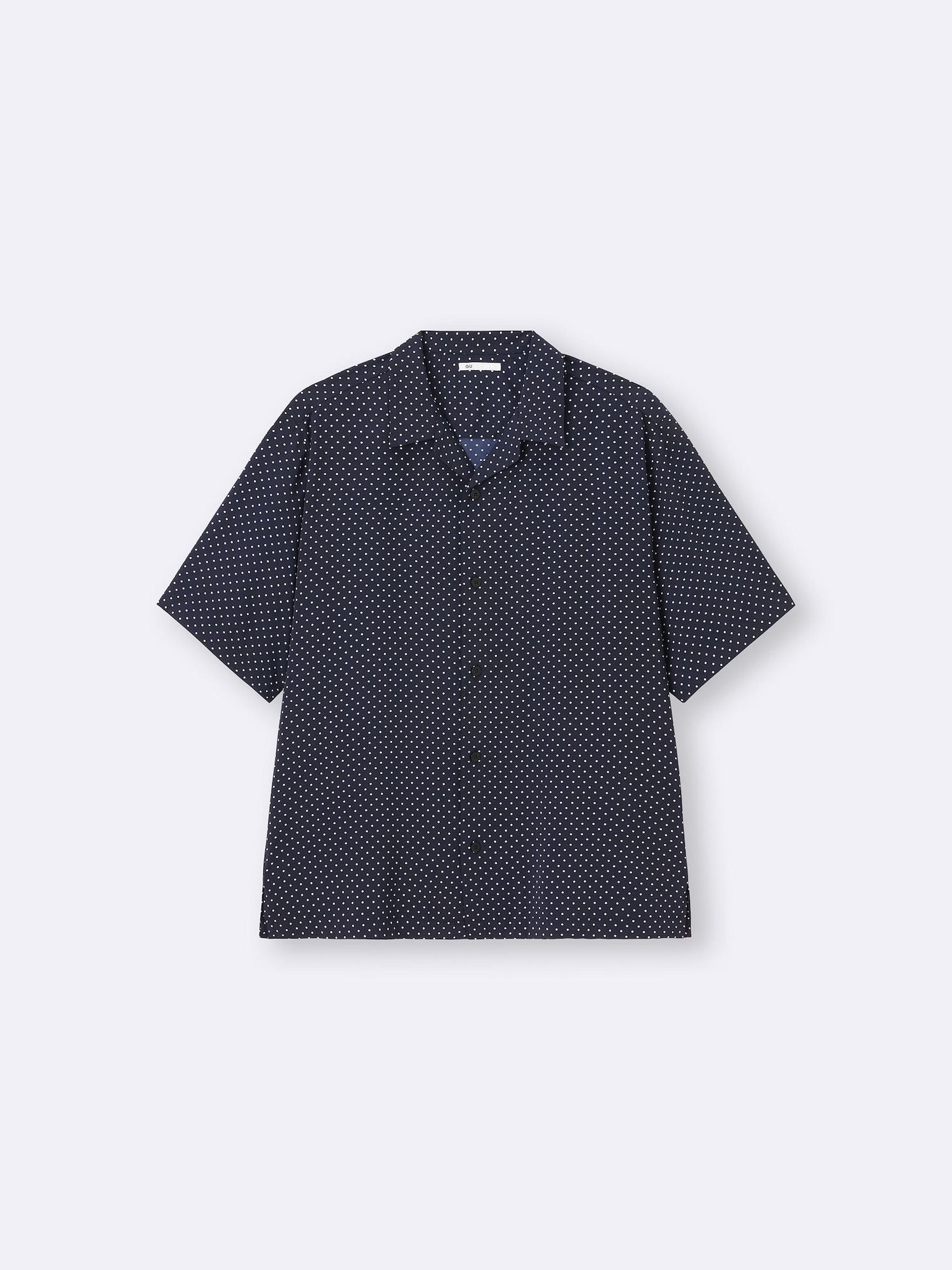 GU公式 | オープンカラーシャツ(5分袖)(ドット)(メンズ)