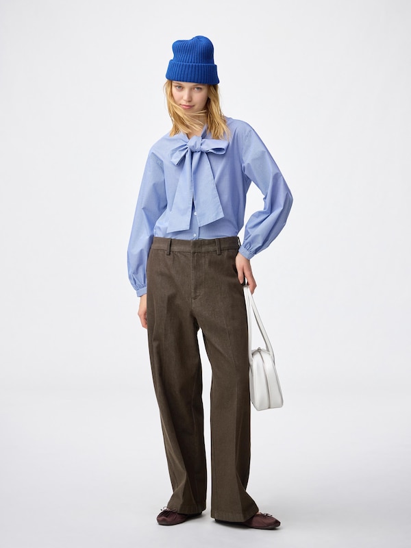 ツイルワイドストレートパンツ(丈標準70.5～74.5cm)