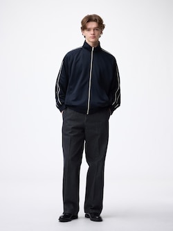 ツイルワイドストレートパンツ+EC(丈長め79.5cm)