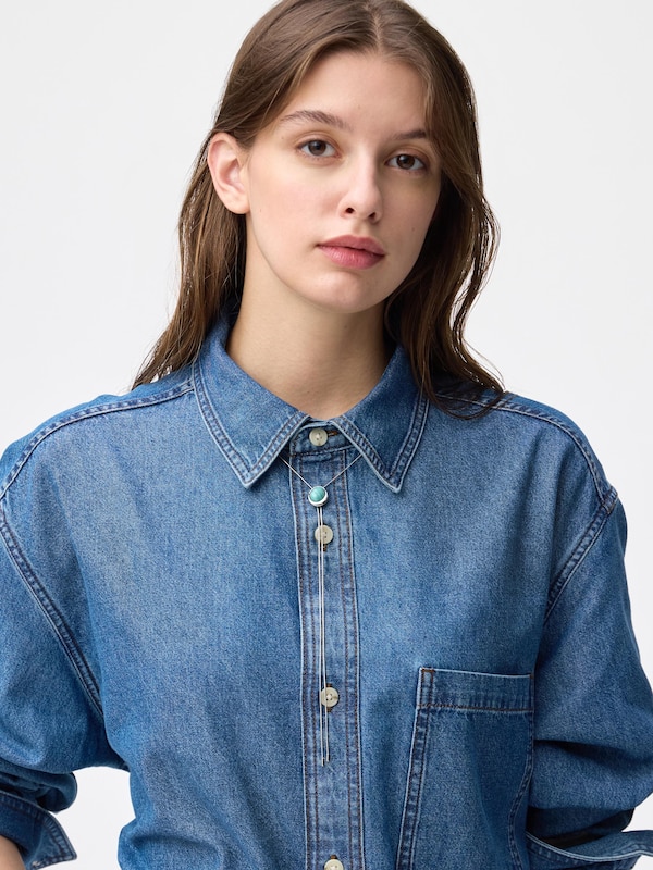 ストーンモチーフスライドチェーンネックレス