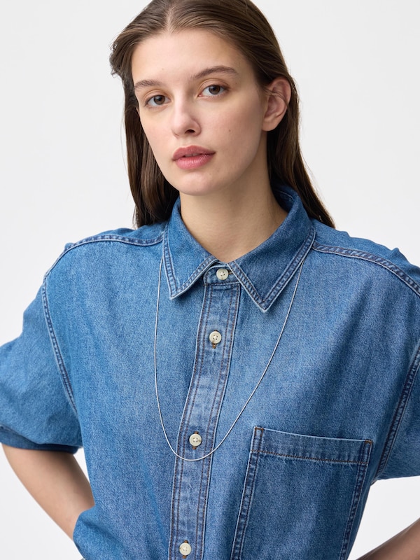 ストーンモチーフスライドチェーンネックレス