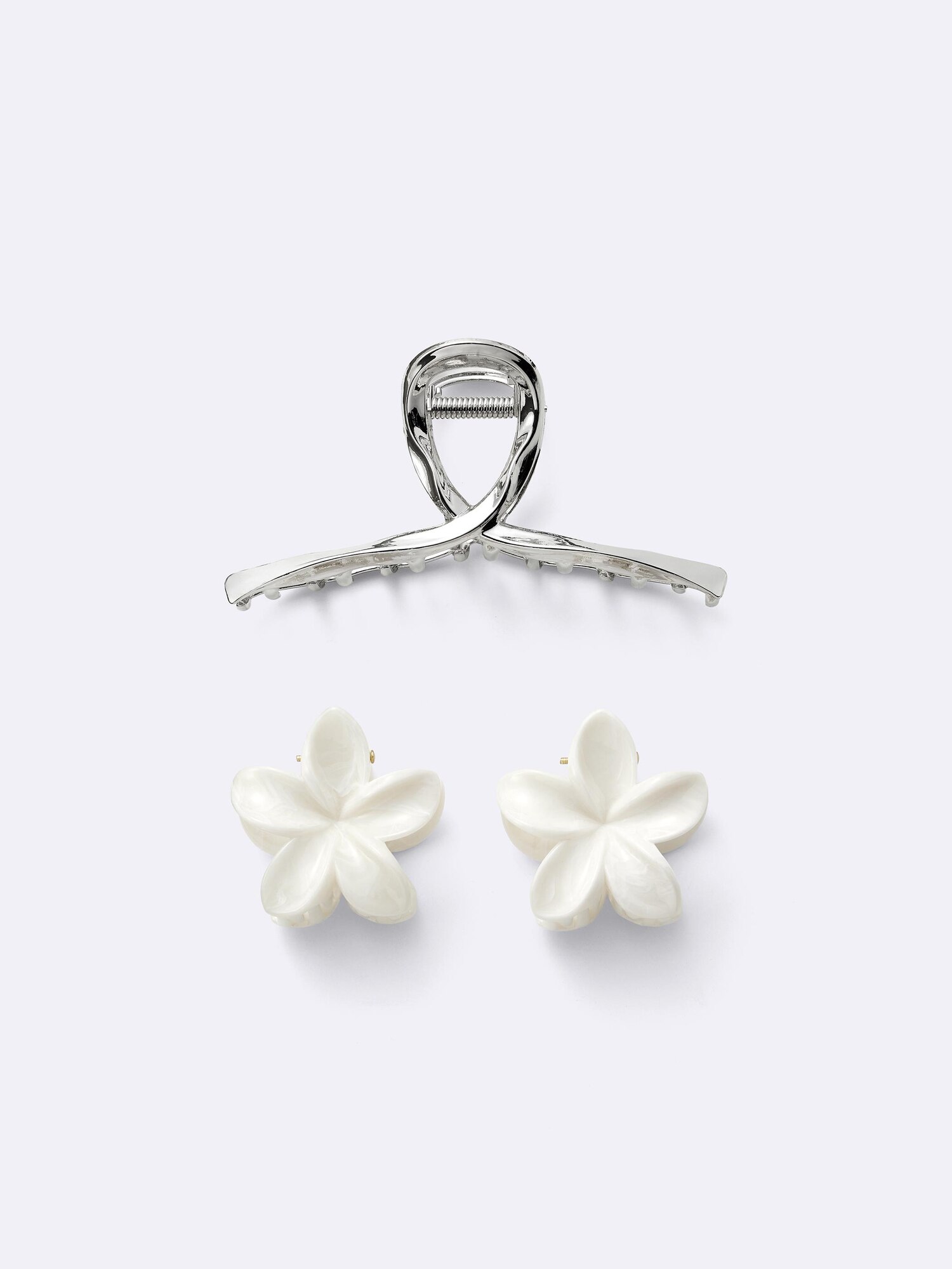 GU公式 | フラワーモチーフヘアクリップ3P(レディース)