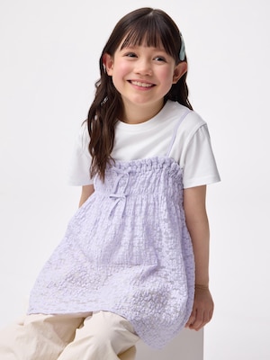 GIRLS 2ピースキャミソールチュニック(半袖)(レース)