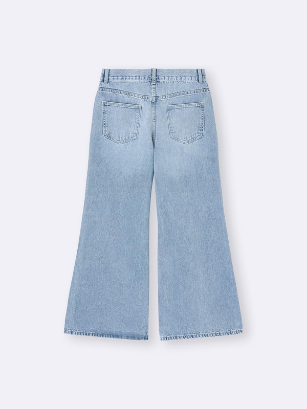 GIRLSリラックスワイドフレアジーンズJR