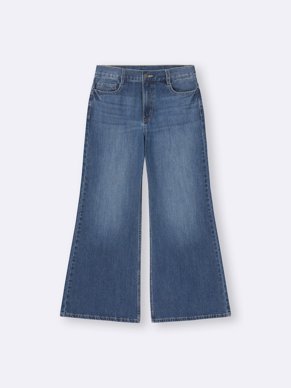 GIRLSリラックスワイドフレアジーンズJR