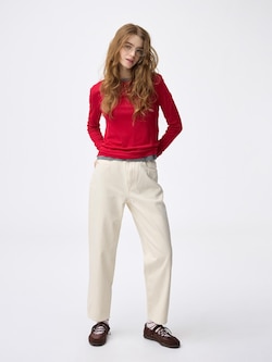 ストレートアンクルジーンズ+EC(丈長め72.0cm)