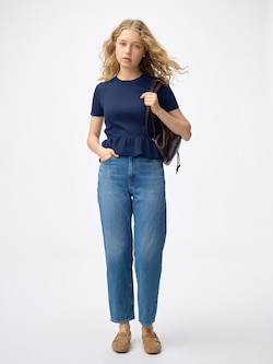 ストレートアンクルジーンズ+EC(丈長め72.0cm)