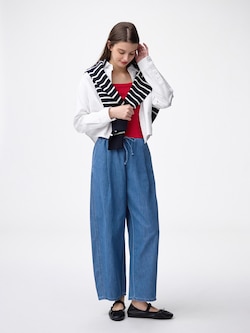 ライトデニムバレルアンクルパンツ+EC(丈長め69.0cm)