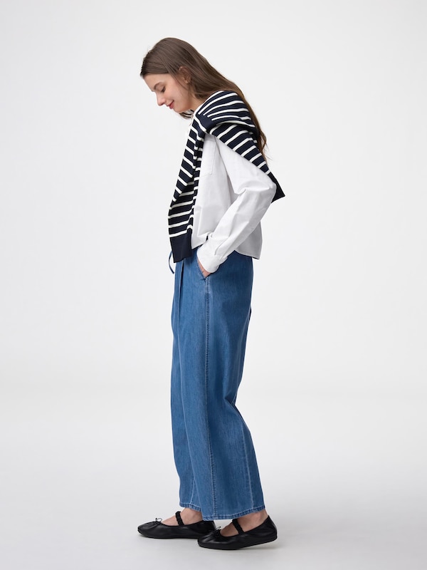 ライトデニムバレルアンクルパンツ+EC(丈長め69.0cm)