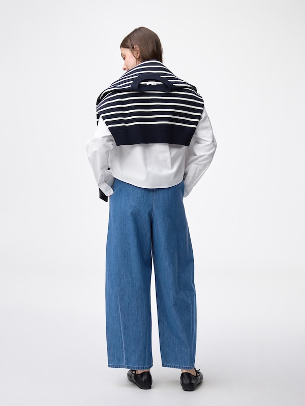 ライトデニムバレルアンクルパンツ+EC(丈長め69.0cm)