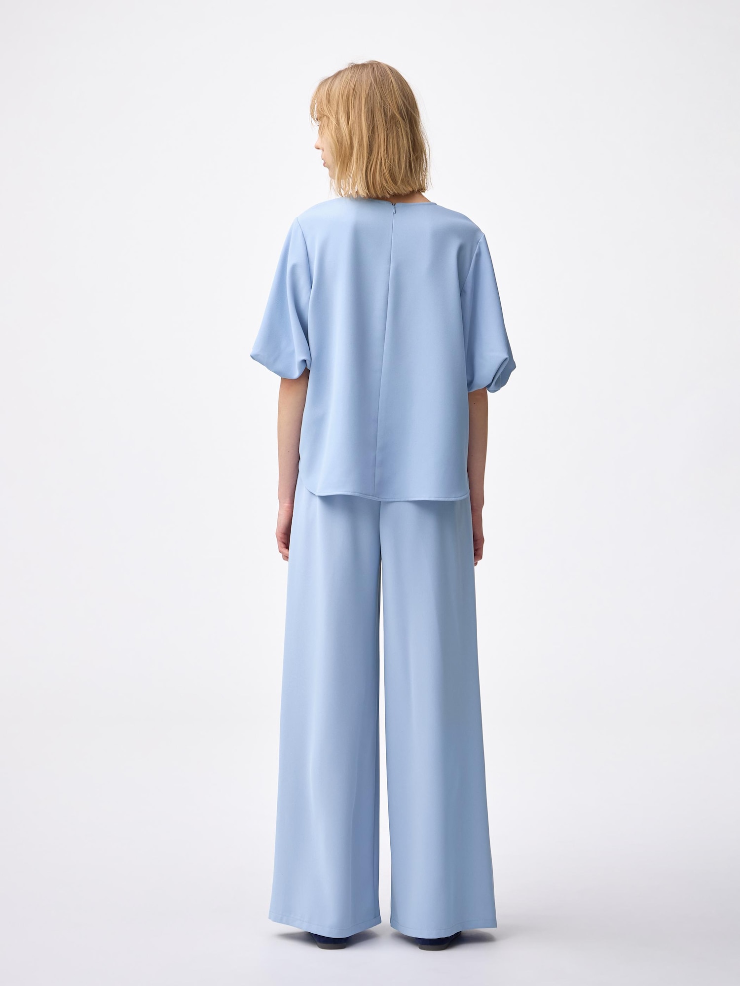 GU公式 | ドレープワイドパンツ+EC(丈長め75.0cm)(レディース)