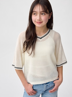 GIRLSメッシュセーター(半袖) JR