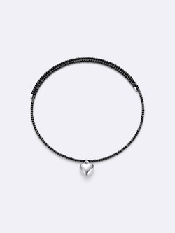 ハートモチーフビーズチョーカー