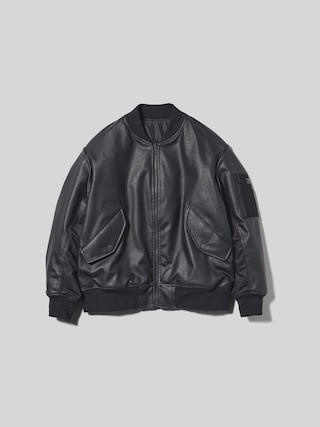 フェイクレザーリバーシブルブルゾン UNDERCOVER +OS(米国仕様) 【メンズ】 【アウター】【GU公式/ジーユー】 【BLACK】 フェイクレザーリバーシブルブルゾン UNDERCOVER +OS(米国仕様) 【メンズ】 【アウター】【GU公式/ジーユー】 【BLACK】