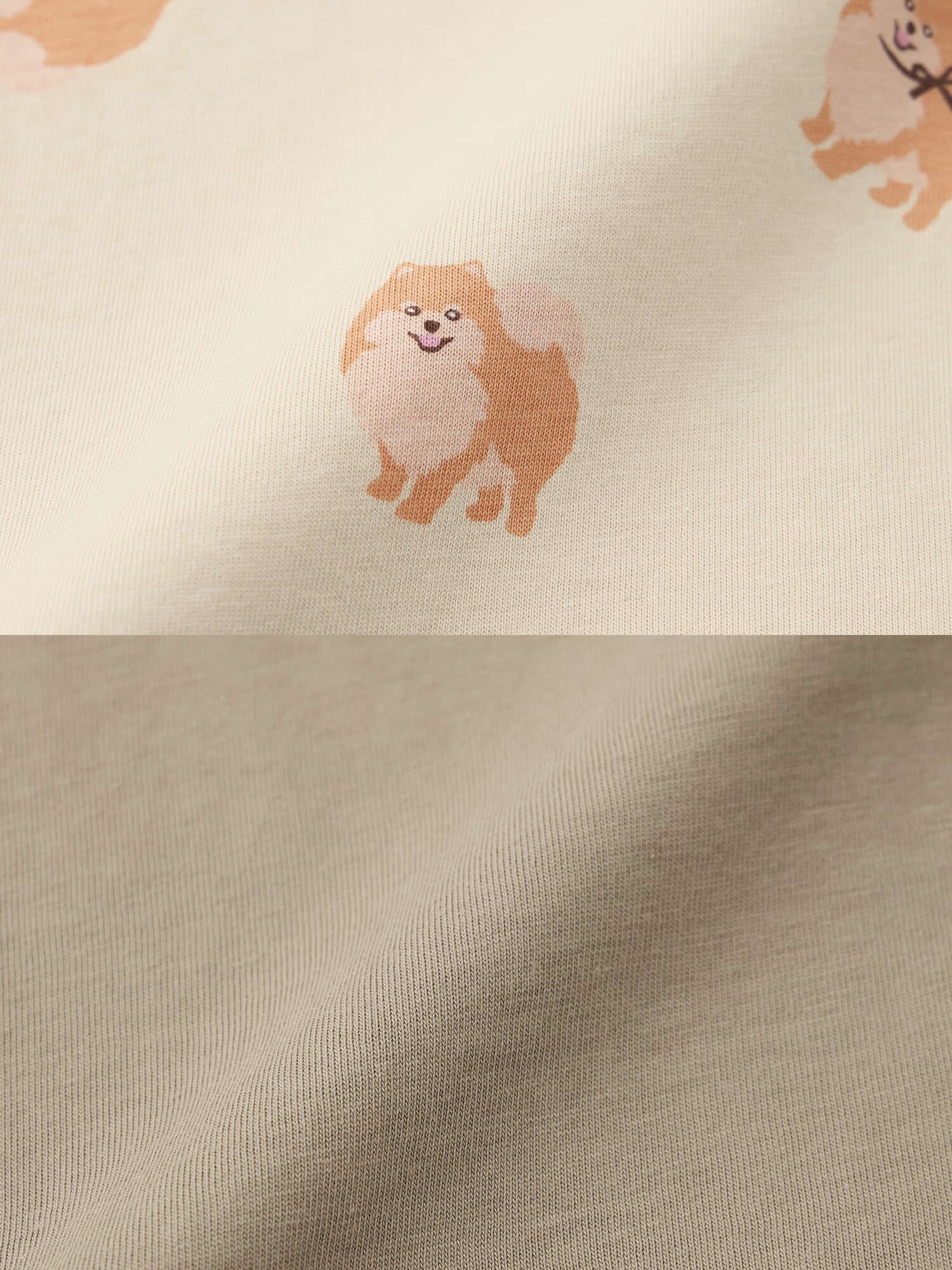 GU公式 | コットンカラーラウンジセット(半袖)(ドッグ)+OS(米国仕様)