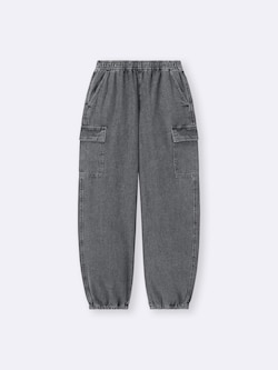 GIRLSライトデニムカーゴバレルレッグパンツJR