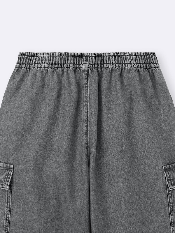 GIRLSライトデニムカーゴバレルレッグパンツJR