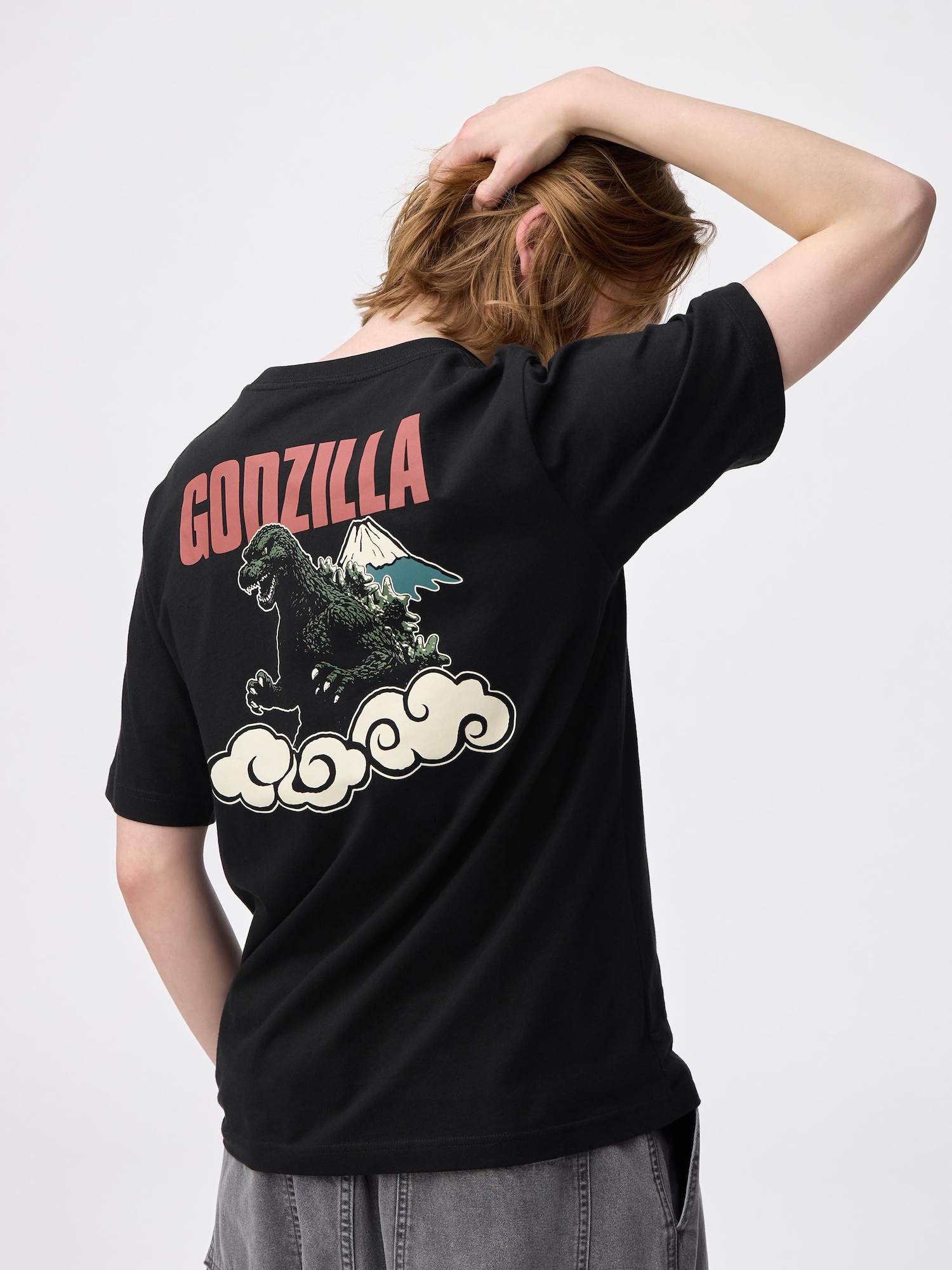 売り切れ■GU カットソー GU公式 | グラフィックT GODZILLA(ユニセックス)