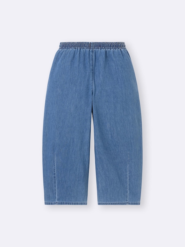 ライトデニ ムバレルアンクルパンツ+EC(丈短め57.0cm)