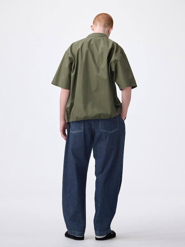 ライトデニムバレルレッグイージーパンツ+EC(丈長め75.5～79.5cm)