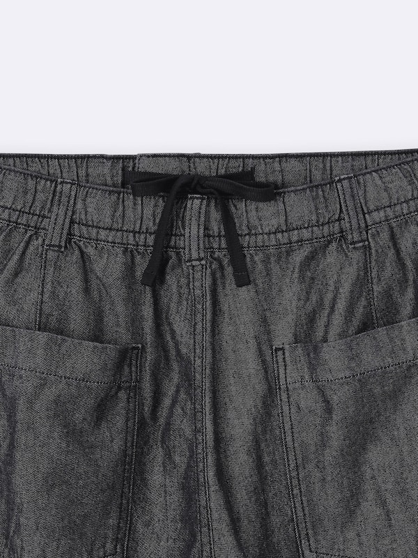 ライトデニムバレルレッグイージーパンツ+EC(丈長め75.5～79.5cm)