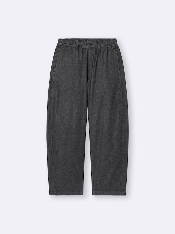 ライトデニムバレルレッグイージーパンツ+EC(丈長め75.5～79.5cm)