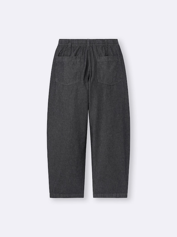 ライトデニムバレルレッグイージーパンツ+EC(丈長め75.5～79.5cm)