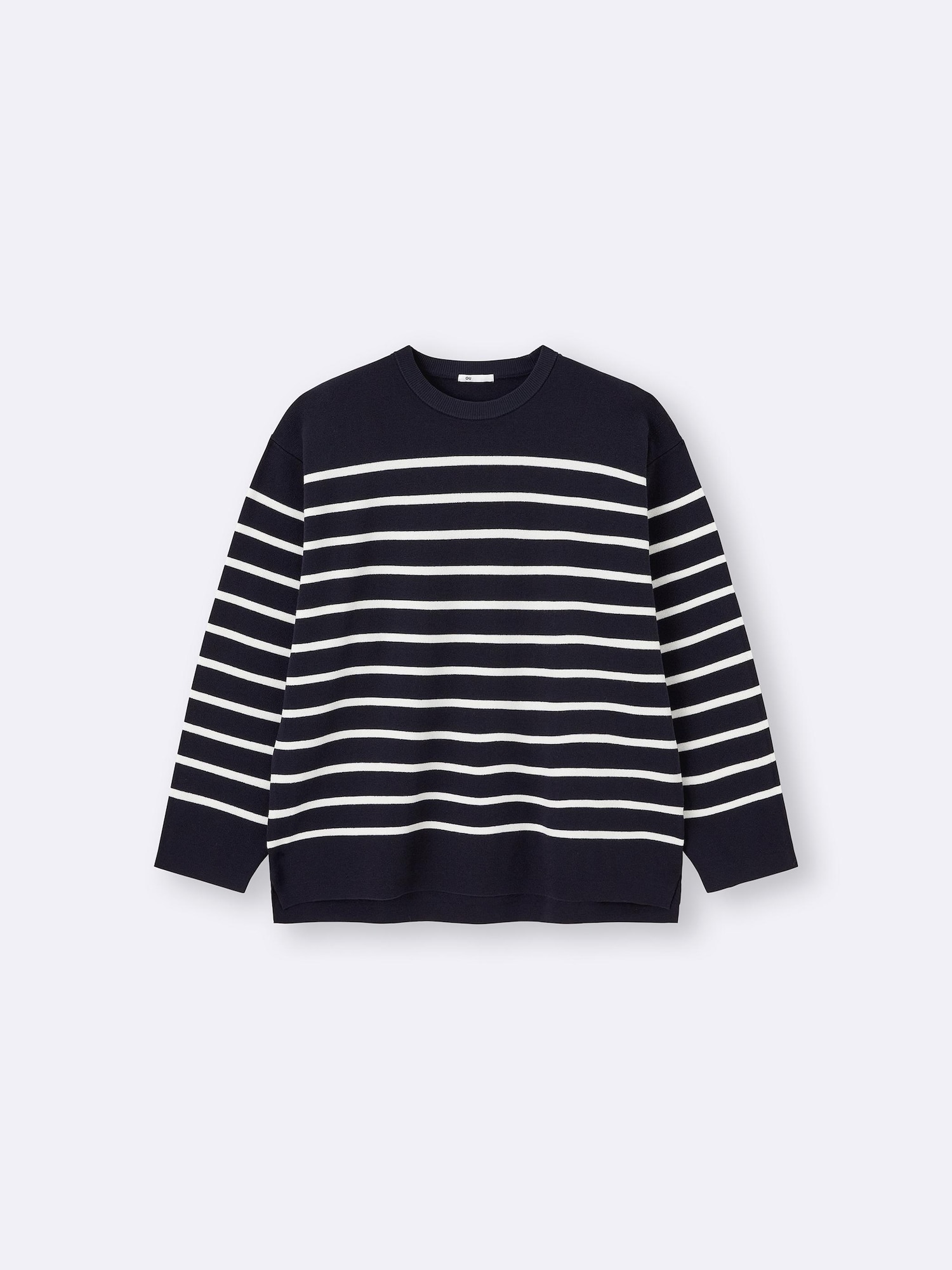 GU公式 | ミラノリブパネルボーダーセーター(メンズ)