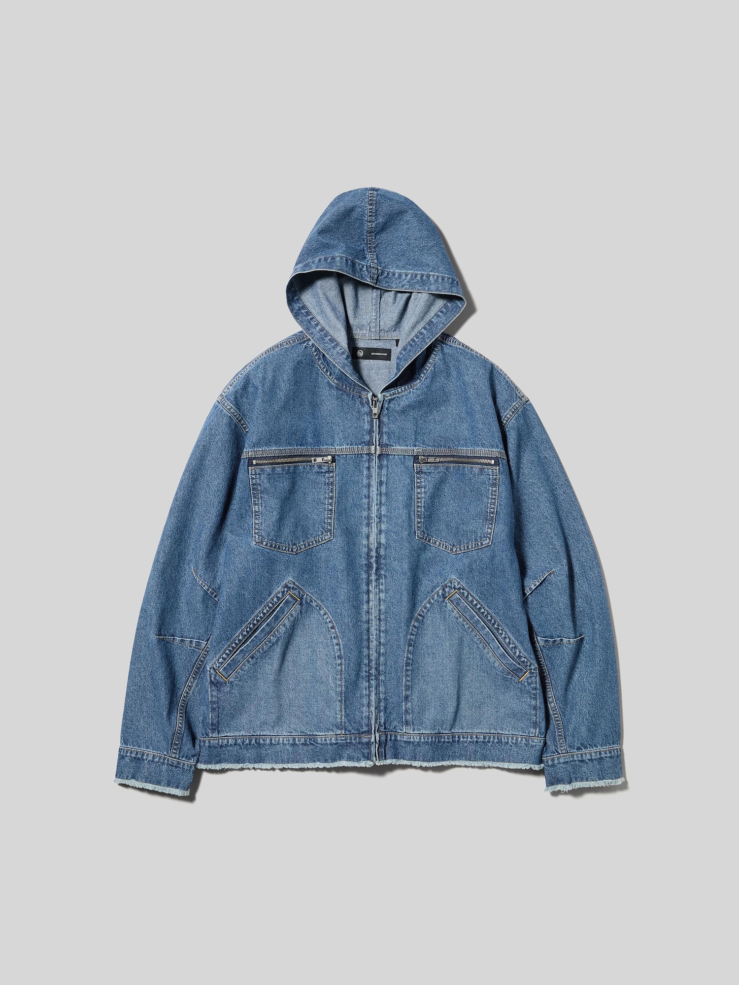 【新品未使用】GU×UNDERCOVER デニムジップアップパーカ　3XL 黒 新品未使用】GU×UNDERCOVER デニムジップアップパーカ 3XL 黒 GU公式