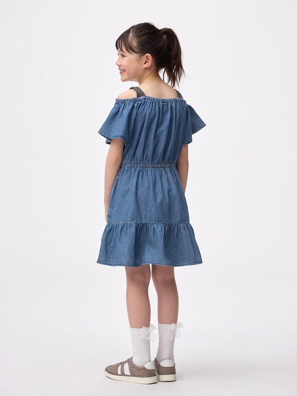 GIRLSデニムオフショルダーワンピース