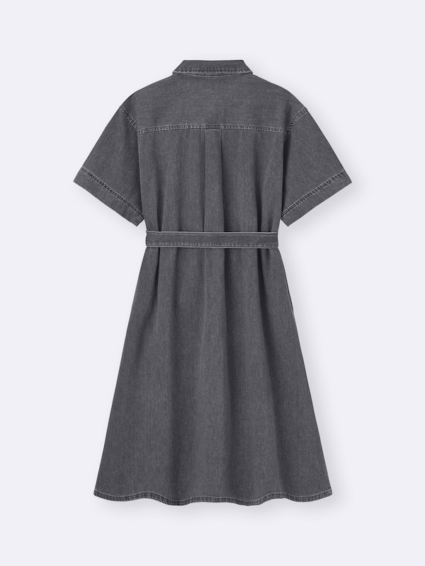 ライトデニムシャツワンピース(5分袖)+EC