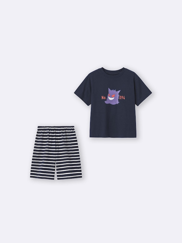 KIDS(男女兼用)コットンラウンジセット(半袖&ショートパンツ) Pokemon