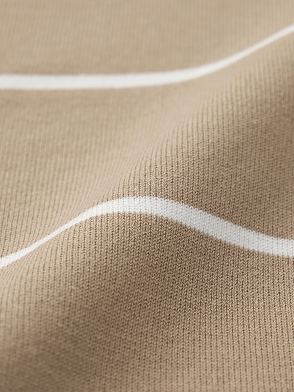 ウォッシャブルニットボーダーT(5分袖)