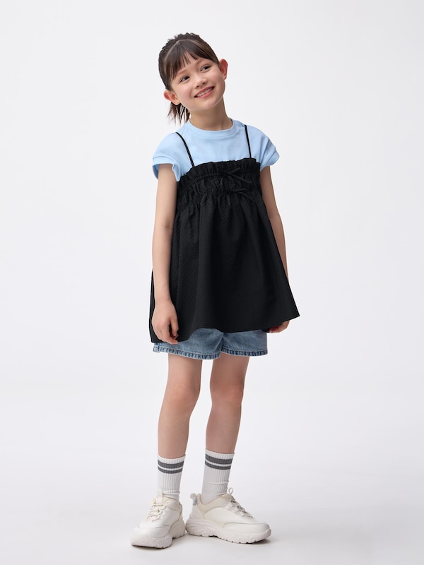 GIRLS 2ピースキャミソールチュニック(半袖)
