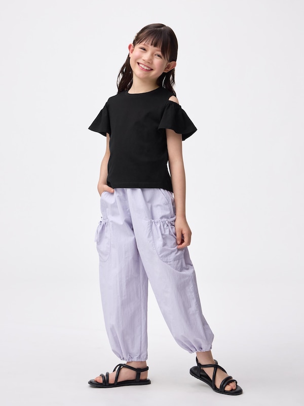 GIRLSフレアスリーブオープンショルダーT