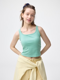 ブラフィールクロップドスクエアネックタンクトップ