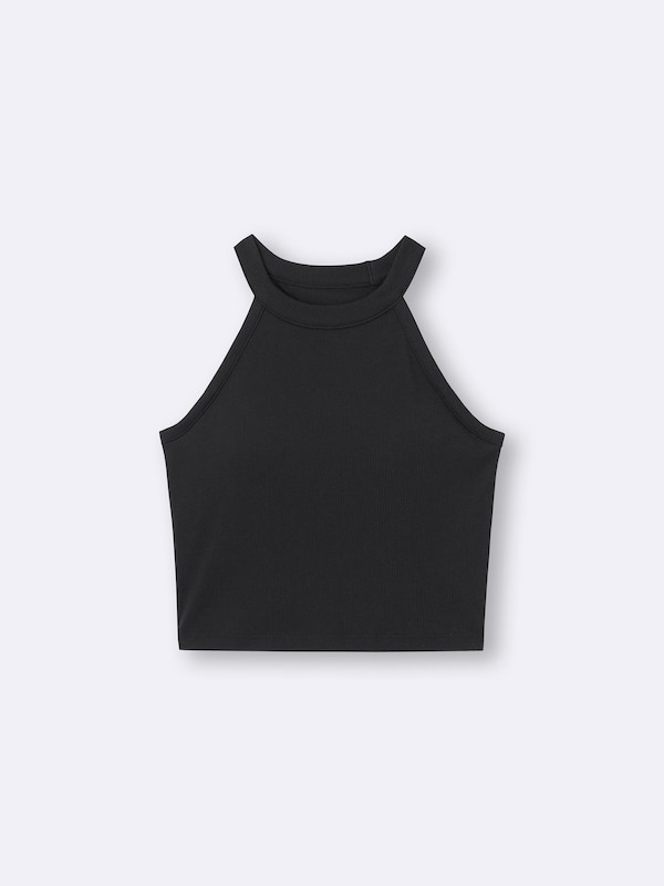 ブラフィールクロップドホルターネックタンクトップOS