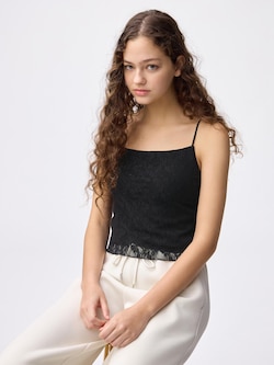 ブラフィールクロップドレースキャミソール