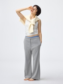 リブイージーパンツ+EC(丈短め62.0cm)