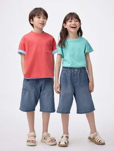 KIDS 데님 버기 반바지