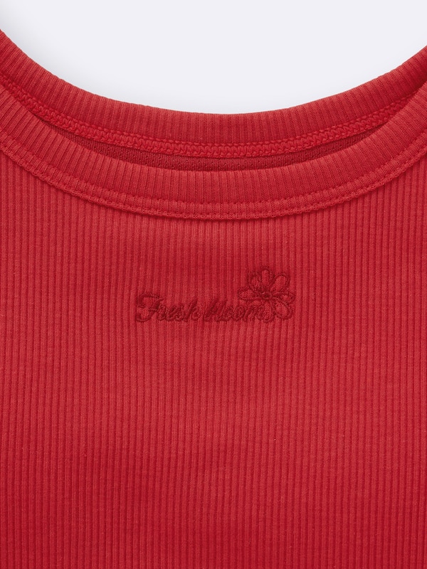 GIRLSブラフィールプチクロップドリブタンクトップ