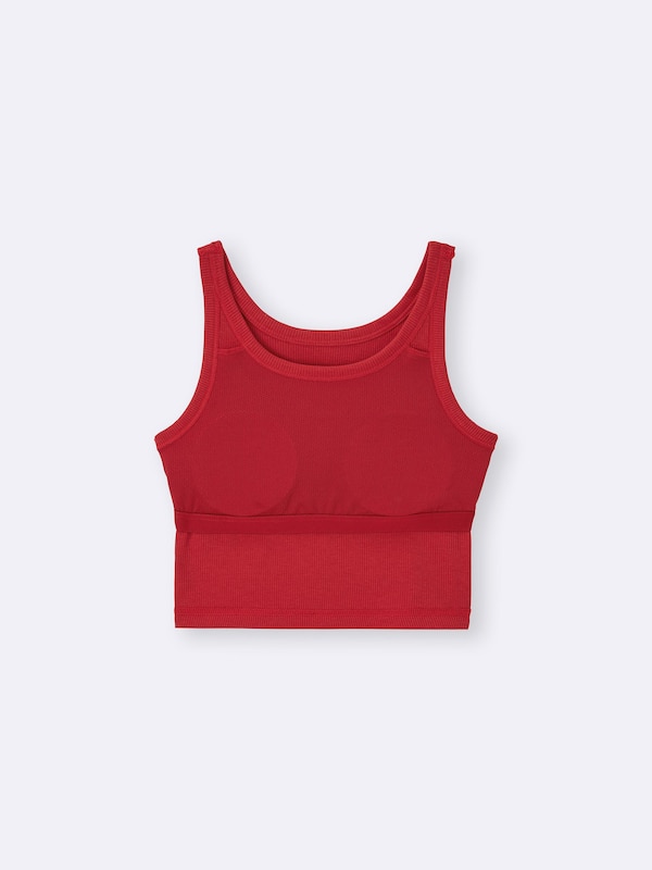 GIRLSブラフィールプチクロップドリブタンクトップ